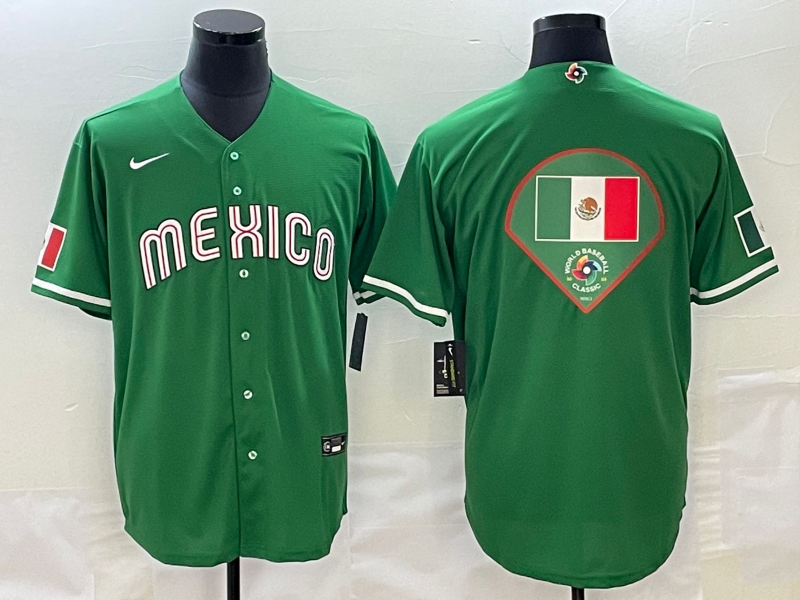 Men 2025 MLB world cup Mexico green Nike jersey